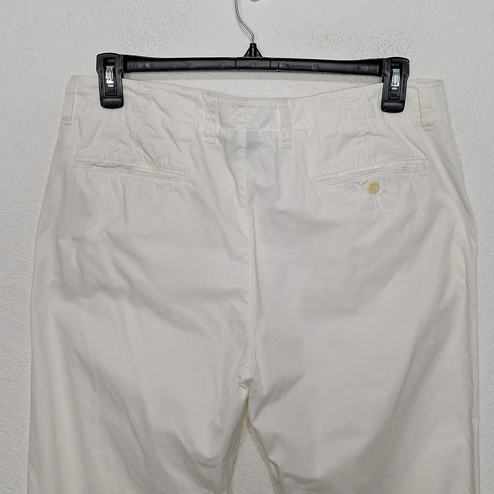 J. Crew Men’s White Preppy Quiet Luxury High Rise Chino Pants Size 34 x 34